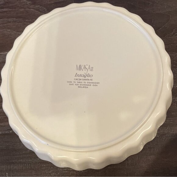 Mikasa Intaglio CAC24 Santa‎ Fe Pie Quiche Plate Vintage Southwestern Aztec - Picture 3 of 4
